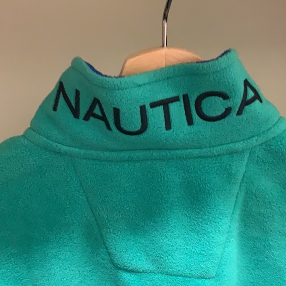 Green Nautica Pullover Zip Sweater - Picture 4 of 6